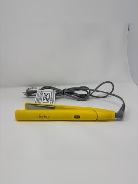 Drybar The Tress Press 1” Titanium Flat Iron Straightener Yellow